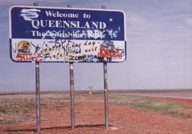 Sign at the Queensland / NT border